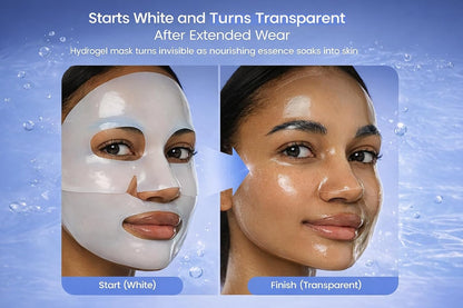 Overnight Hydrogel Collagen Face Mask – Deep Hydration Sheet Mask for Soft, Smooth & Refreshed Skin – Single Use, 1.19 Oz (34Gm) X 4 Each