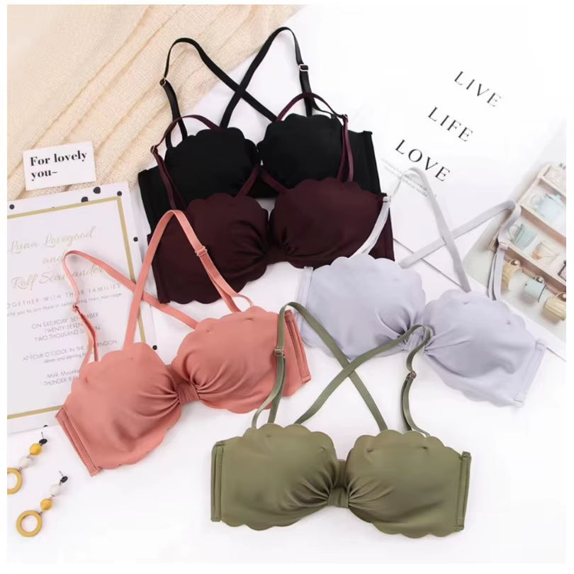 Comfortable Seamless Bra Women Underwear Solid Simple Wireless Push up Bra