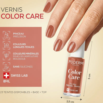 Vernis Soin Au Tea Tree - Terracotta | Swiss Lab - 8ML | Enrichis En Tea Tree, Silicium & Biotine | Purifie, Clarifie & Nourrit Les Ongles Jaunes Et Abîmés | Créé Par Une Podologue