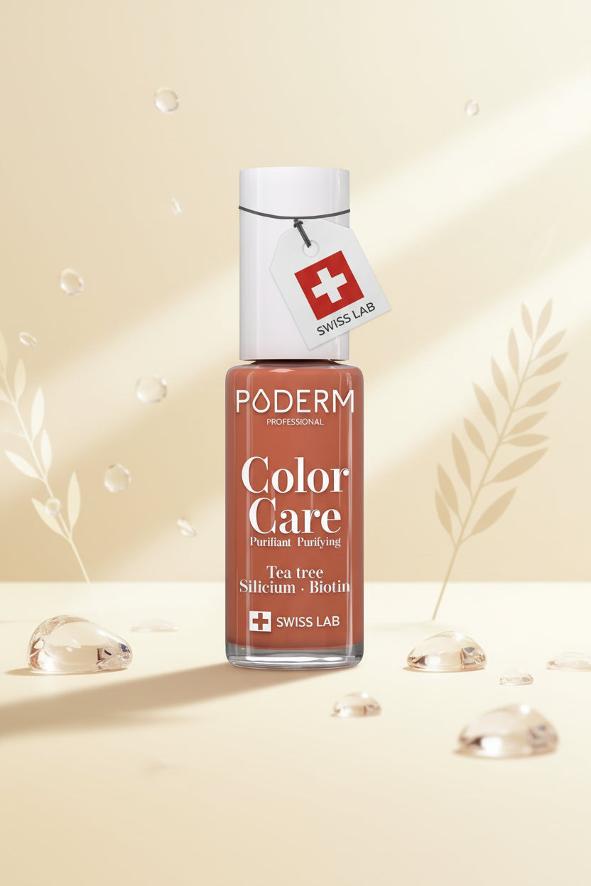 Vernis Soin Au Tea Tree - Terracotta | Swiss Lab - 8ML | Enrichis En Tea Tree, Silicium & Biotine | Purifie, Clarifie & Nourrit Les Ongles Jaunes Et Abîmés | Créé Par Une Podologue