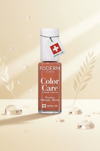 Vernis Soin Au Tea Tree - Terracotta | Swiss Lab - 8ML | Enrichis En Tea Tree, Silicium & Biotine | Purifie, Clarifie & Nourrit Les Ongles Jaunes Et Abîmés | Créé Par Une Podologue