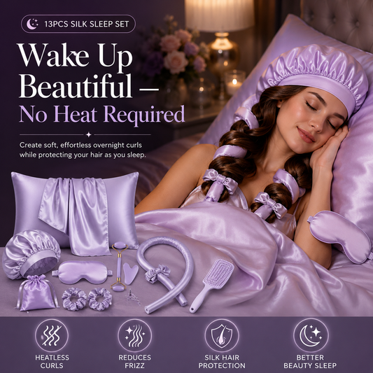 Silk Heatless Curling Set – 13PCS