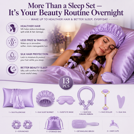 Silk Heatless Curling Set – 13PCS
