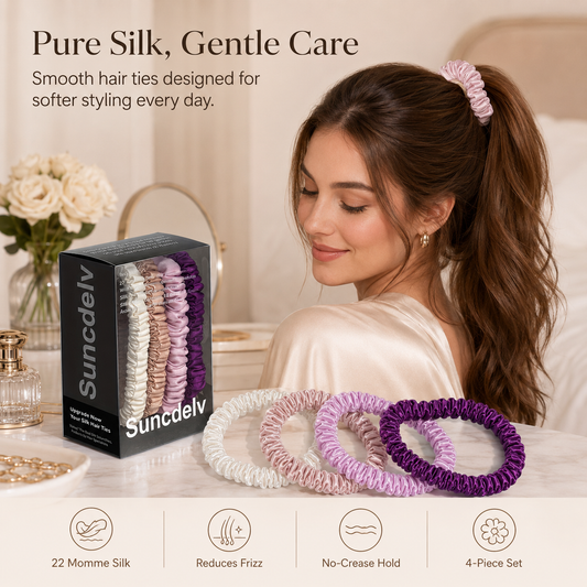 Mulberry Silk Scrunchies Set
