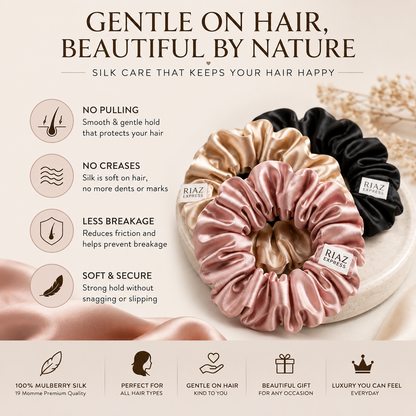 Silk Scrunchies – Gentle Hair Care