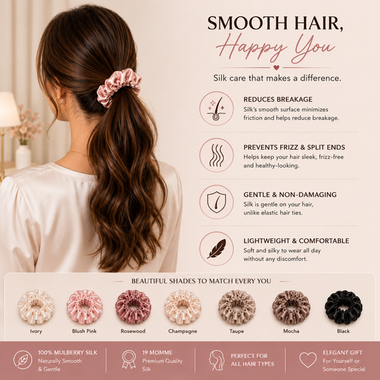 Silk Scrunchies – Gentle Hair Care