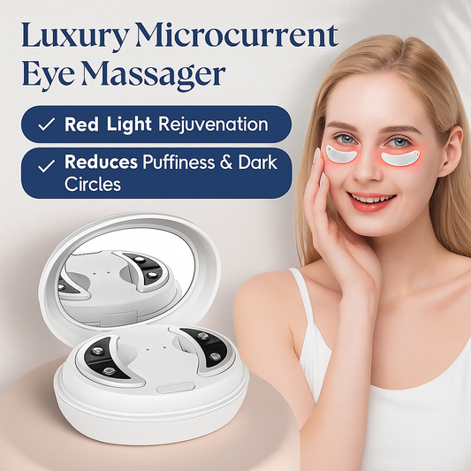 Luxury Microcurrent Eye Massager – Red Light Therapy