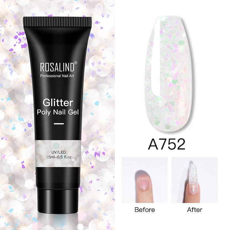 Glitter Poly Nail Gel Extension – Long-Lasting Shiny Nails