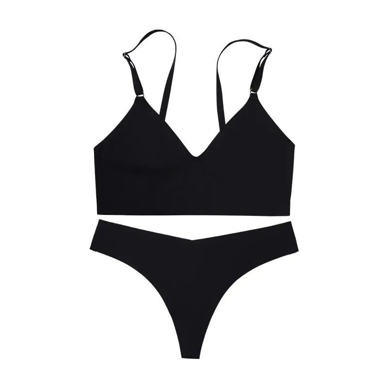 Seamless Ice Silk Bra & Brief Set