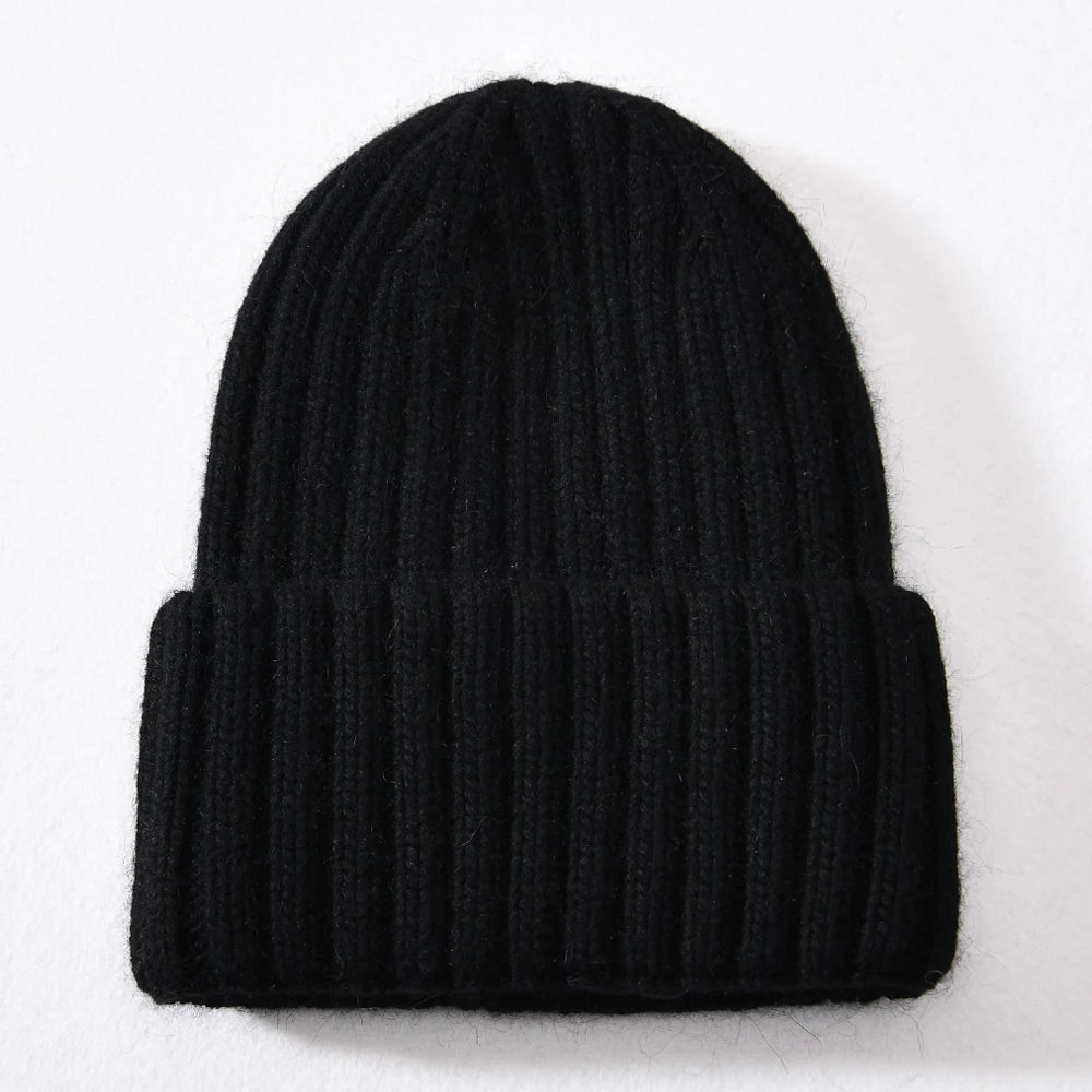 Satin-Lined Winter Beanie – Cashmere Blend Knit