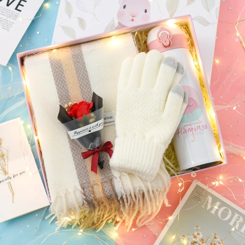 Winter Scarf Gift Box Set – Scarf, Gloves & More