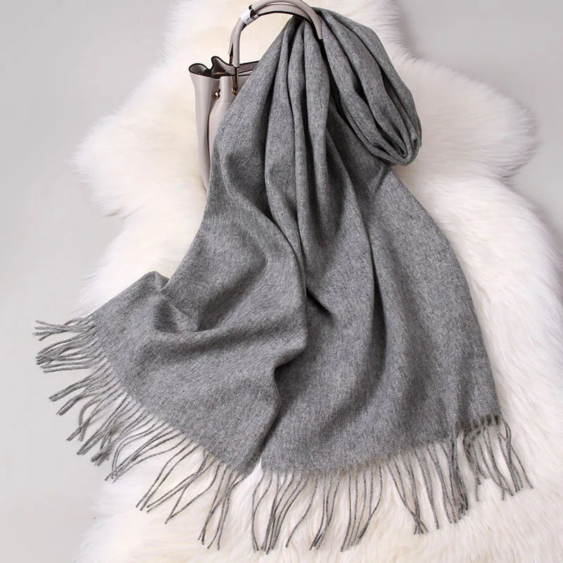 Warm Pashmina100% Wool Scarf For Women.