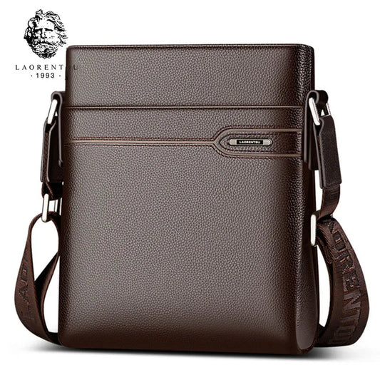 LAORENTOU Men's Genuine Leather Crossbody  Shoulder Bag for Man