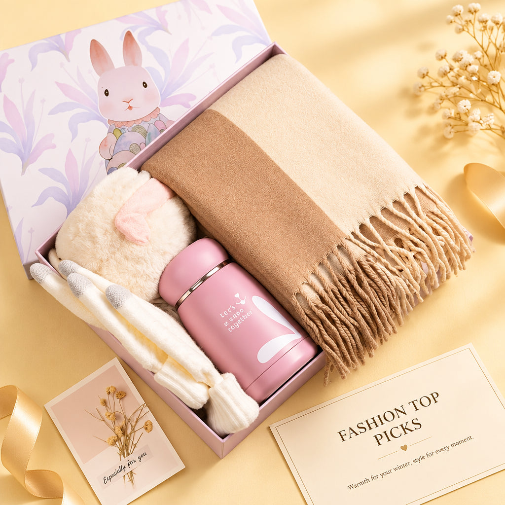 Winter Scarf Gift Box Set – Scarf, Gloves & More