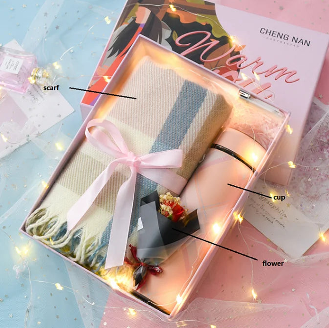 Winter Scarf Gift Box Set – Scarf, Gloves & More