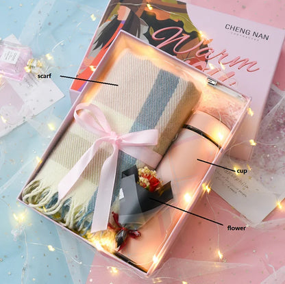 Winter Scarf Gift Box Set – Scarf, Gloves & More