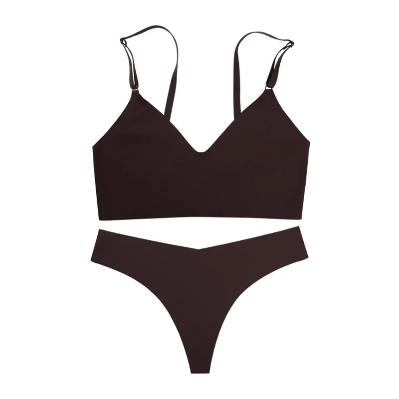 Seamless Ice Silk Bra & Brief Set