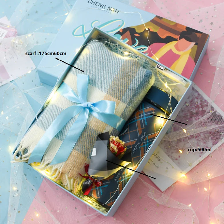 Winter Scarf Gift Box Set – Scarf, Gloves & More