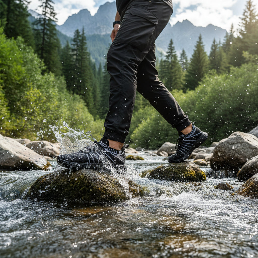 ONEMIX Waterproof Black Trekking Sneakers