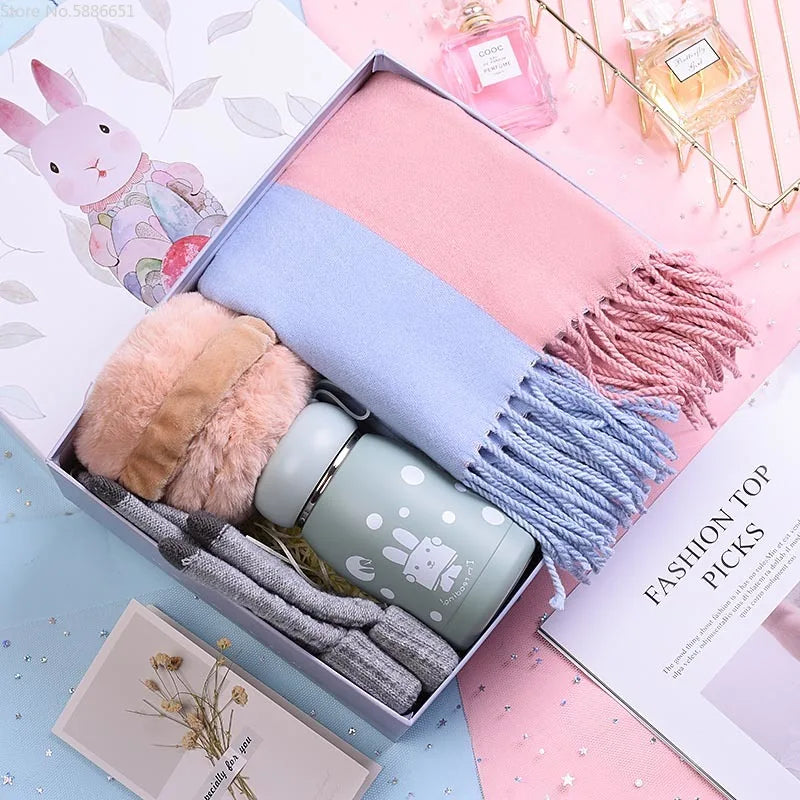Winter Scarf Gift Box Set – Scarf, Gloves & More