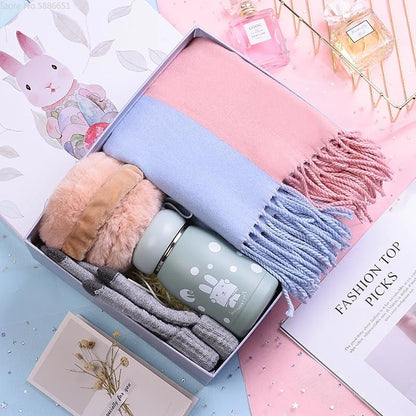 Winter Scarf Gift Box Set – Scarf, Gloves & More