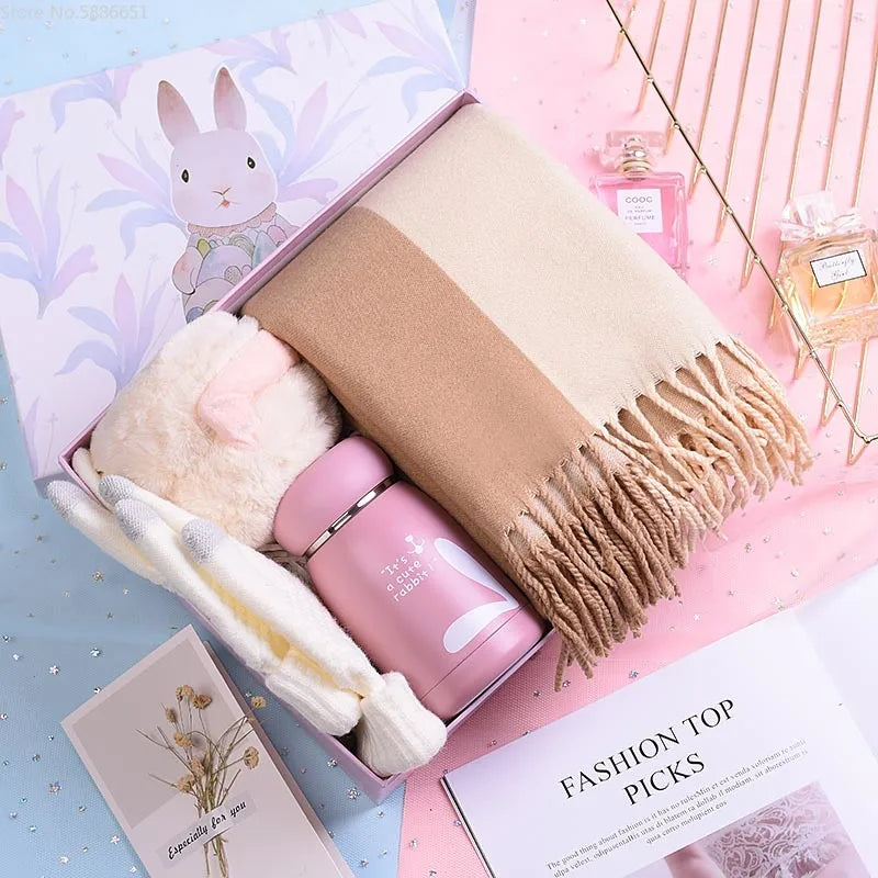 Winter Scarf Gift Box Set – Scarf, Gloves & More