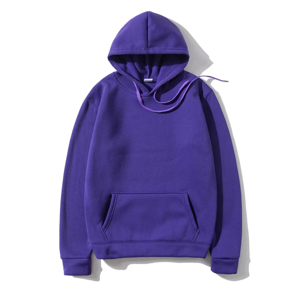 Men’s & Women’s Fashion Solid Color Hoodies & Sweatshirts – Hip Hop Fleece Streetwear