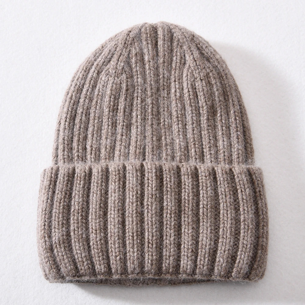 Satin-Lined Winter Beanie – Cashmere Blend Knit