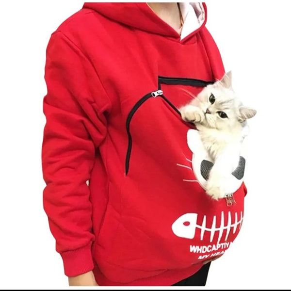 Cuddle Pouch Sweatshirt with Animal Ear Hood