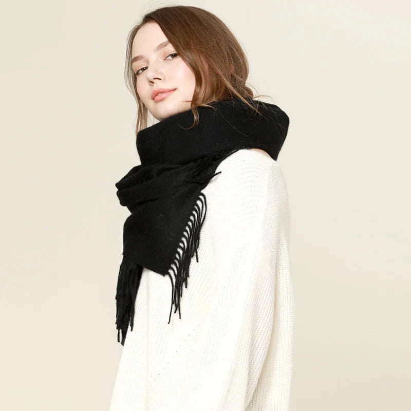 Solid Cashmere Scarf – Winter Essential