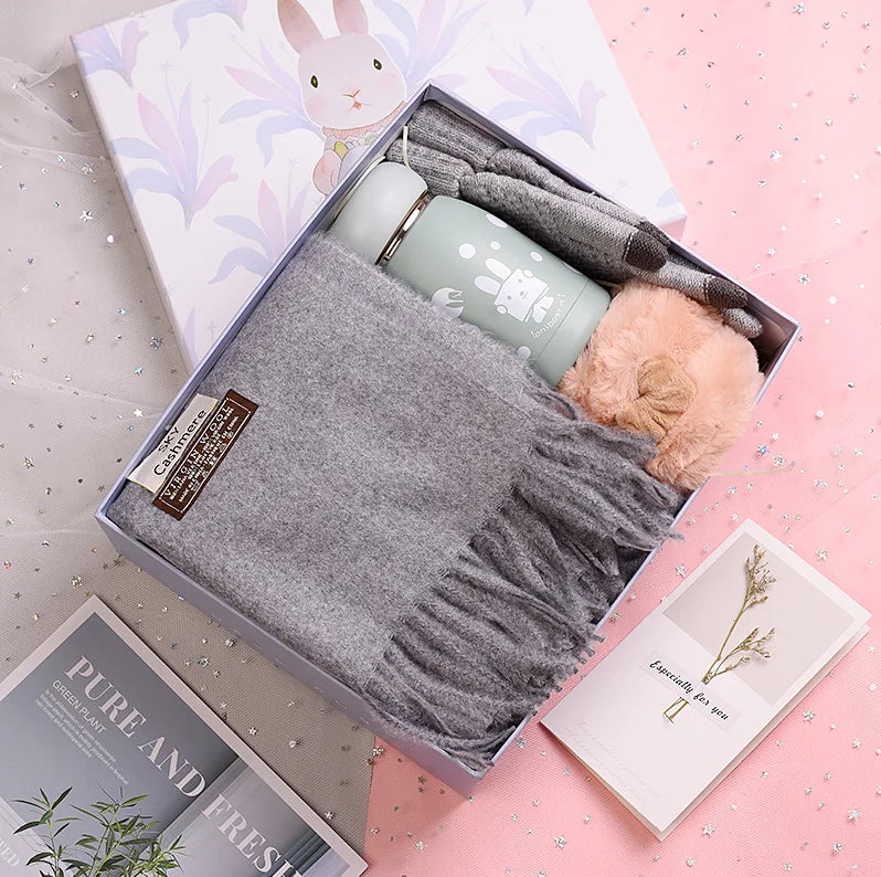 Winter Scarf Gift Box Set – Scarf, Gloves & More