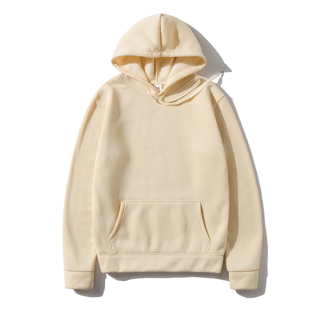 Men’s & Women’s Fashion Solid Color Hoodies & Sweatshirts – Hip Hop Fleece Streetwear