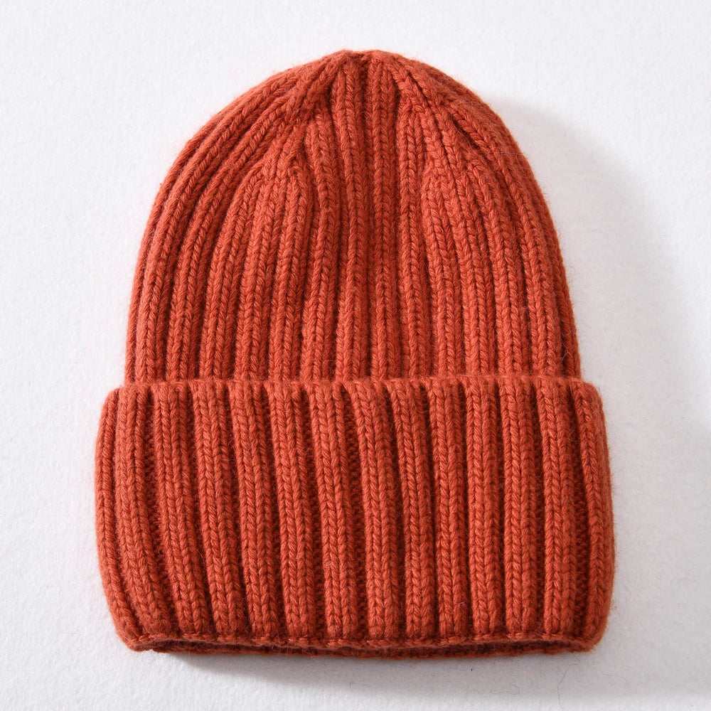 Satin-Lined Winter Beanie – Cashmere Blend Knit