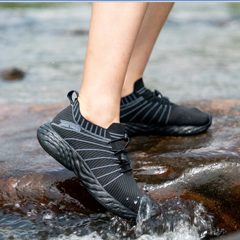 ONEMIX Waterproof Black Trekking Sneakers