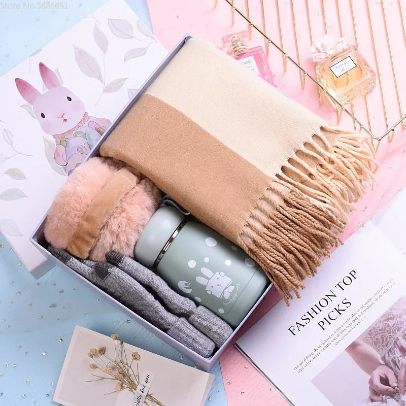 Winter Scarf Gift Box Set – Scarf, Gloves & More