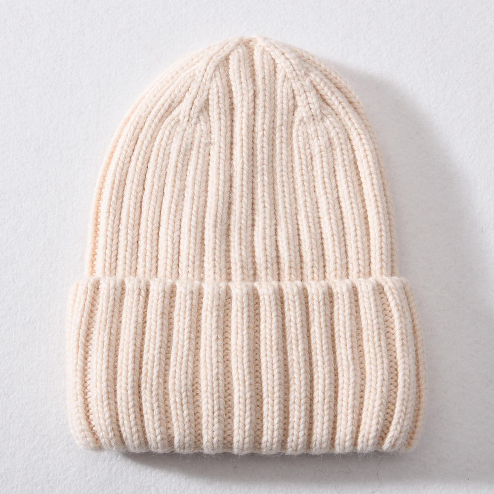 Satin-Lined Winter Beanie – Cashmere Blend Knit