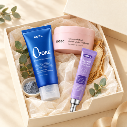 Coffret Reset Yeux & Peau – Crème yeux, patchs & masque pores