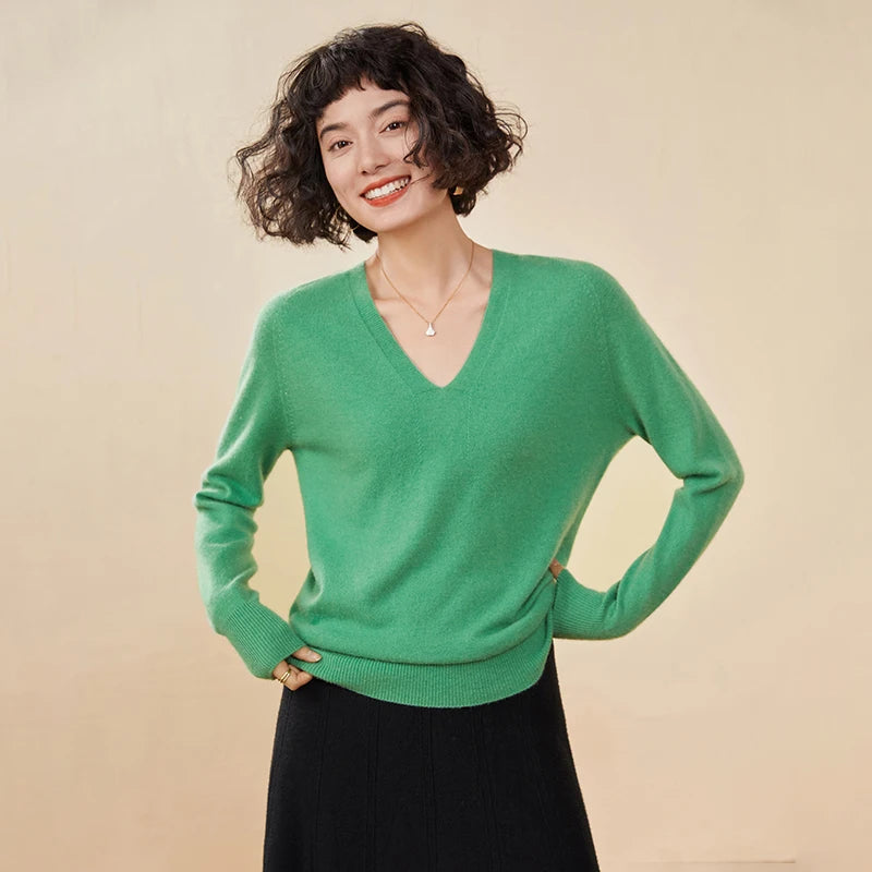 Pure Cashmere V-Neck Sweater