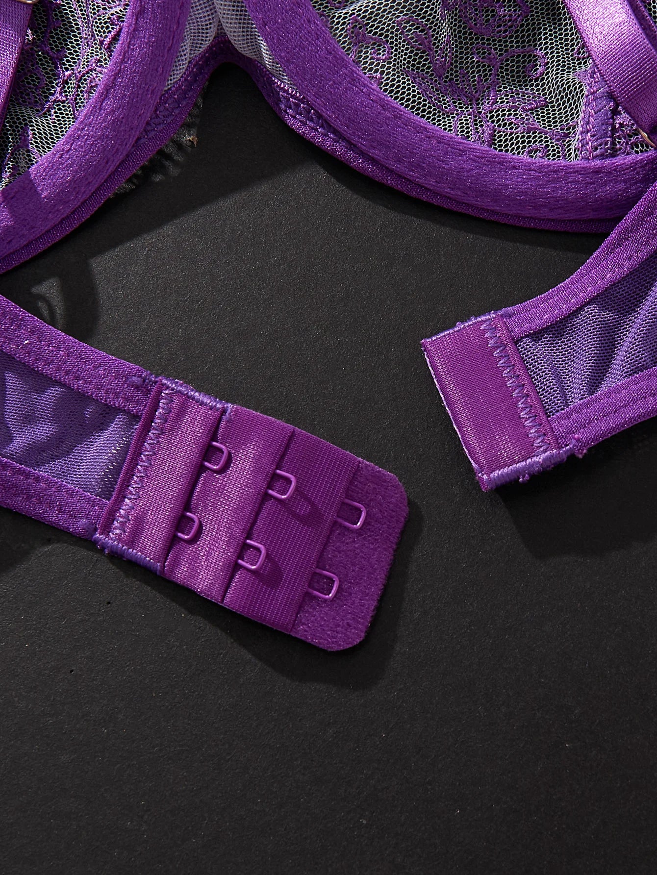 Purple Charm Push-Up Lingerie Set