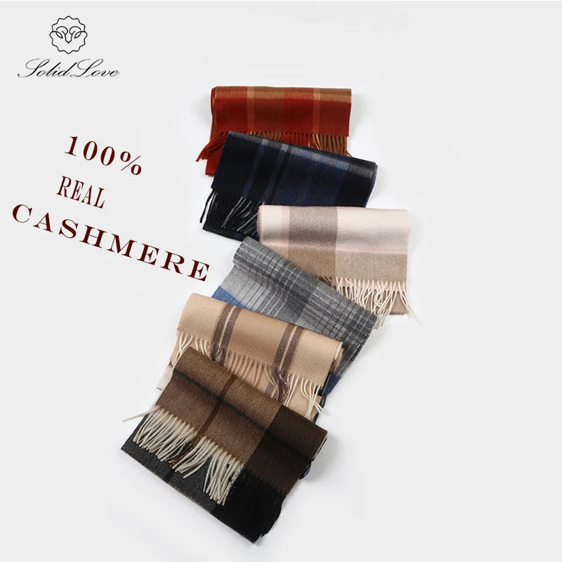 Cashmere Plaid Scarf with Tassels