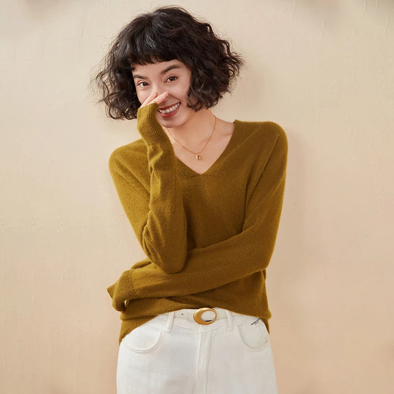 Pure Cashmere V-Neck Sweater