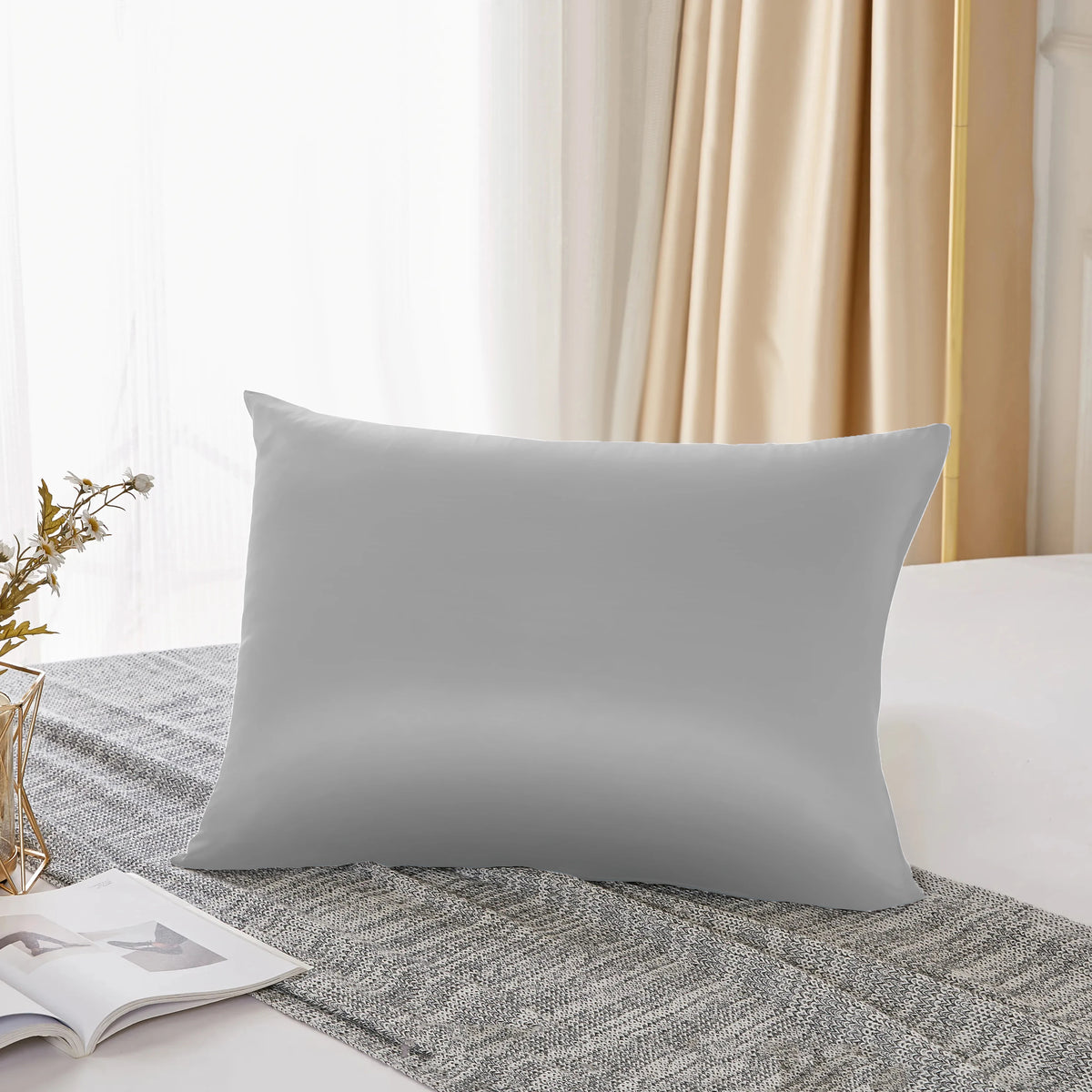 25 Momme Mulberry Silk Pillowcase – 100% Pure Silk, 600TC