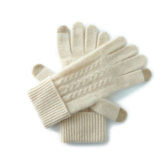 Women’s Cashmere Touchscreen Gloves – Soft Warm Mittens