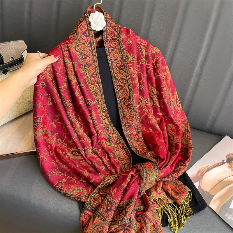 Cashmere Pashmina Shawl Lady Wrap Warm Winter Scarves Design