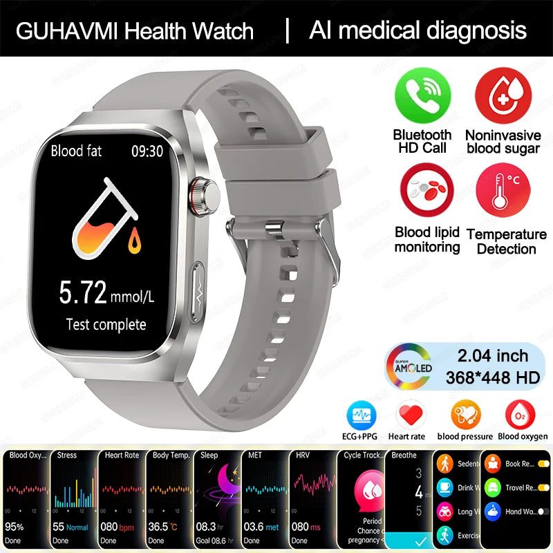 Uric Acid & Health Monitoring Smartwatch – Your All-in-One Health Companion