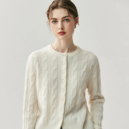 Heritage Cable-Knit Cashmere Cardigan