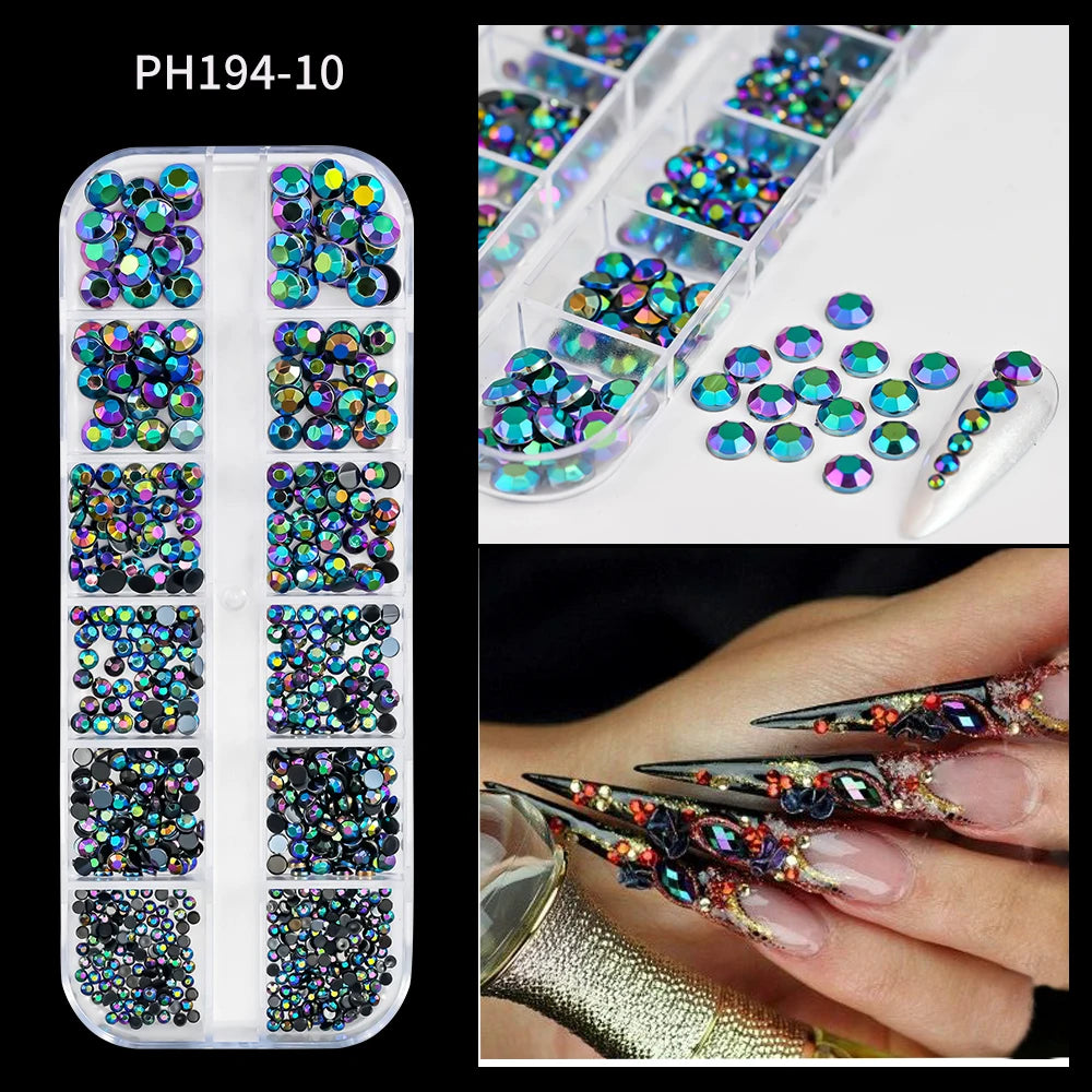 HotPress Caviar Nail Beads – Mixed Size Metallic Charms