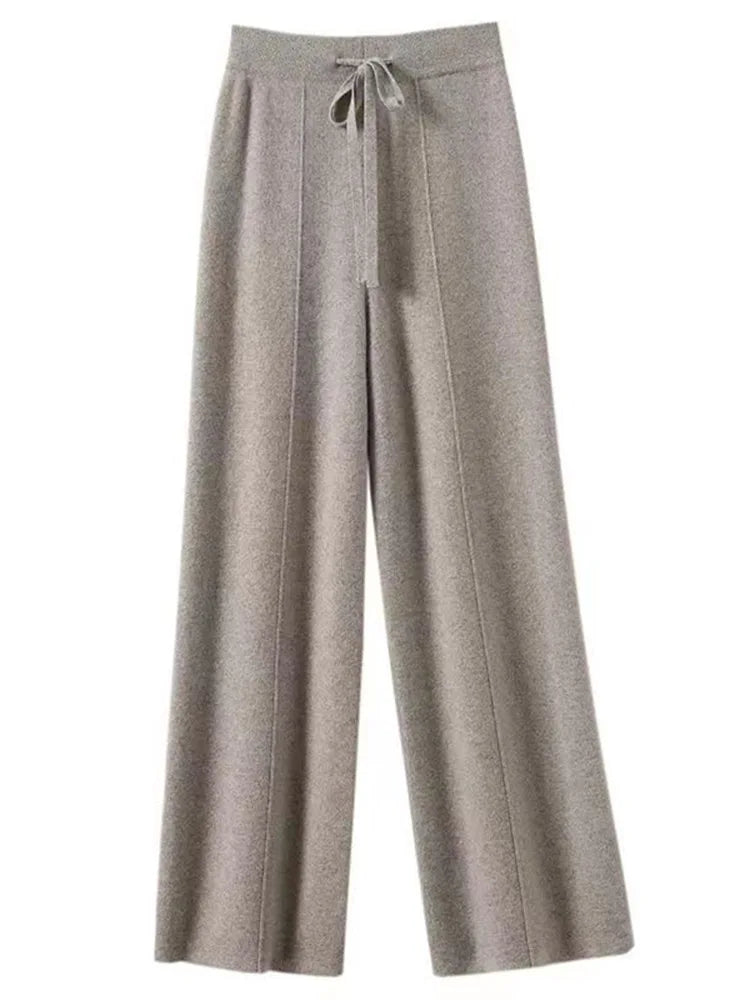 LTYQIN Wool Wide Leg Pants