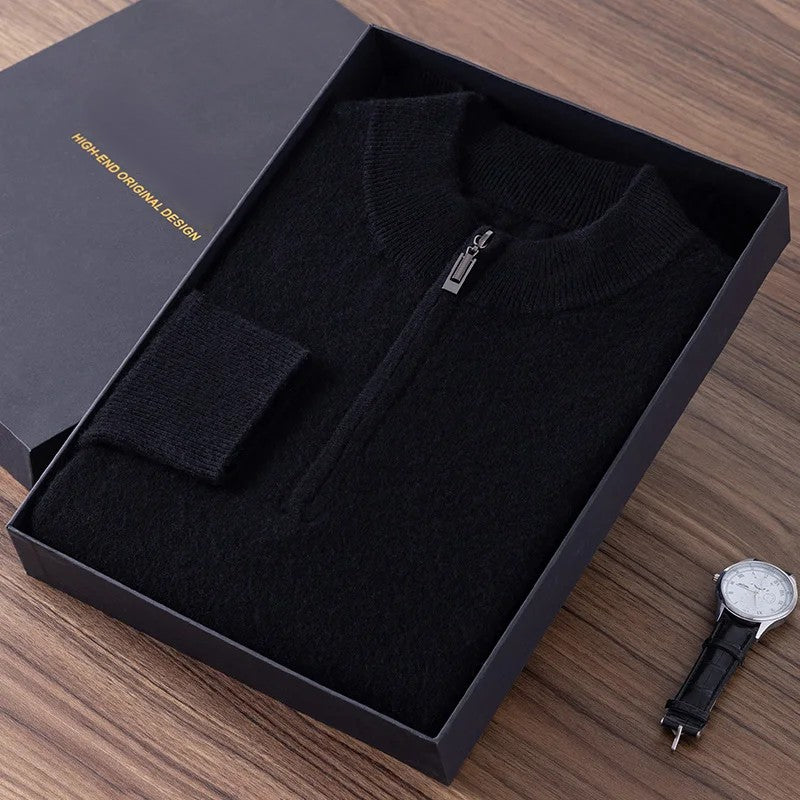 Men’s Cashmere Zipper Pullover