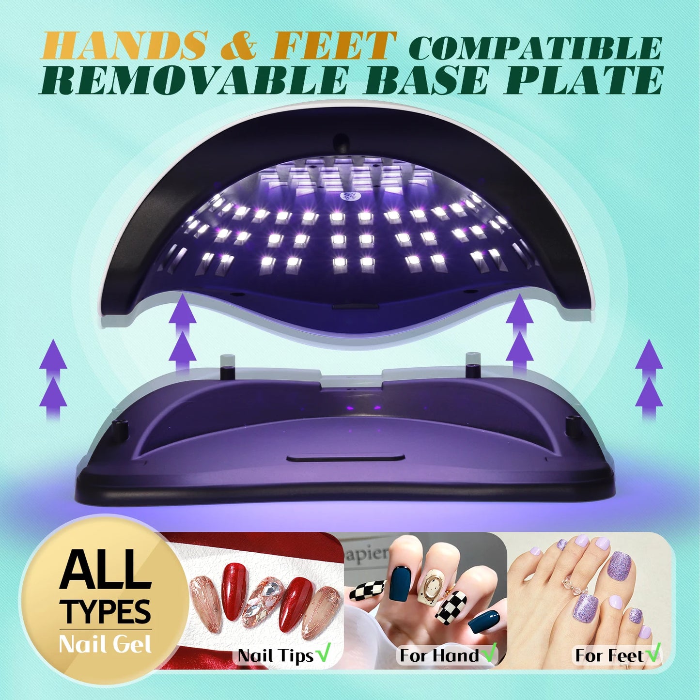 UV LED Nail Lamp 380W – Fast Gel Dryer for Home & Salon